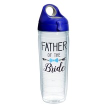 Tervis Father of the Bride 24 oz. Water Bottle W/ Lid Wedding BowTie NEW - £13.69 GBP