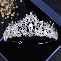Baroque  Crystal Beads Bridal Jewelry Sets Rhinestone Tiaras Crown Necklace Earr - £20.65 GBP