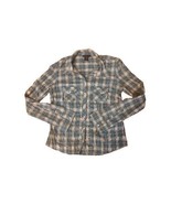 Abercrombie &amp; Fitch Plaid Western Style Snap Pearl Button Shirt Womens L - €14,71 EUR