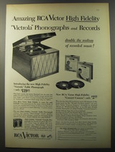 1953 RCA Victor High Fidelity Victrola Records and Phonographs Ad - £14.54 GBP