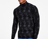 INC Mens Cashmere/Wool Skull-Print Turtleneck Sweater Deep Black-XL - $69.99