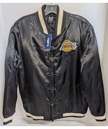 Vtg New NBA Los Angeles Laker Black Ultra Game Button Up Basketball Jack... - $147.00