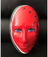 Anthropomorphic Watermelon Head Decorative Wall Mask -- 1980&#39;s - $460.18 MXN