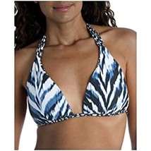 $69 La Blanca Standard Halter Reversible Bikini Swimsuit Top Blue Size 4 NWOT - £13.40 GBP