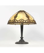 PITTSBURGH ERA 6 BENT PANEL SLAG GLASS LEADED TABLE LAMP - $1,282.05