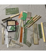 Vintage Drafting Supplies Lot Scale Rules Templates Springs Hinge Blade ... - $586.97 MXN
