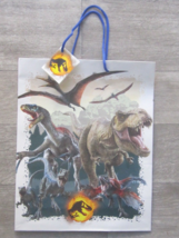 Dinosaur Jurassic World Gift Bag New 10&quot; x 13&quot; x 5&quot; Nylon Handles with M... - £3.71 GBP