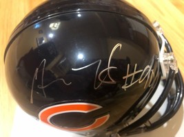 MITCHELL TRUBISKY &amp; AKIEM HICKS Signed Auto Riddell Chicago Bears Mini H... - £195.55 GBP