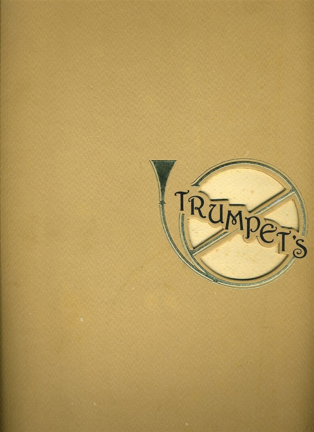 Trumpets Restaurant Menu Grand Hyatt Hotel New York 1981 Donald Trump