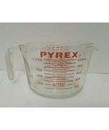 Vintage PYREX # 532 Measuring Cup Red Letters Glass Metric &amp; Standard USA - £18.37 GBP