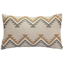 Tulum Ranch Embroidered Throw Pillow 12x20 (PK1-0006-01-92) - £40.55 GBP