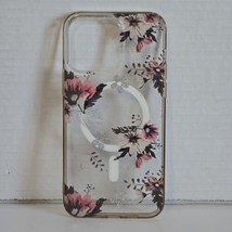 Case For iPhone 14 Pro Max TPU Bumper Clear Flowers Glitter Compatible Magnetic - £3.89 GBP