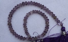 8 inch faceted amethyst gemstone rodelle beads, 3--4 mm, natural beads, natural  - £33.68 GBP
