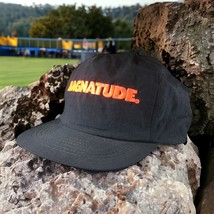 Vintage Magnitude Hat Cap Snap Back Black Nylon Cigarettes Advertising Mens - $11.51