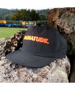Vintage Magnitude Hat Cap Snap Back Black Nylon Cigarettes Advertising Mens - $11.51