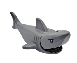 Lego MiniFigure Dark Grey Shark with Rounded Nose Without Molded Eyes 14518c04 - £6.73 GBP