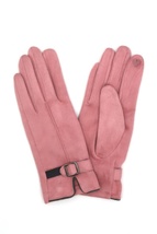 Faux Suede Band Smart Touch Gloves - $24.75