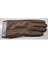 VINTAGE Genuine Leather Isotoner Stretch Taupe FLEECE LINED Gloves One s... - £21.96 GBP