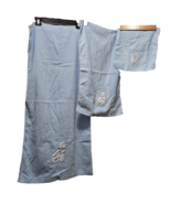 VTG Blue Terrycloth Towel Set Cat Kitten Satin Appliqué 3-Piece Royal Pa... - €42,08 EUR