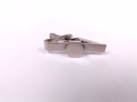 ✅ Vintage Mens Hexagon Mid Century MCM Neck Tie Clasp Bar Clip Silver To... - £5.81 GBP