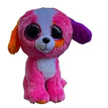 TY Beanie Boos Plush Pink Dog PRECIOUS Big Sparkly Glitter Eyes Puppy 9" - £10.76 GBP