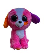 TY Beanie Boos Plush Pink Dog PRECIOUS Big Sparkly Glitter Eyes Puppy 9&quot; - $14.40