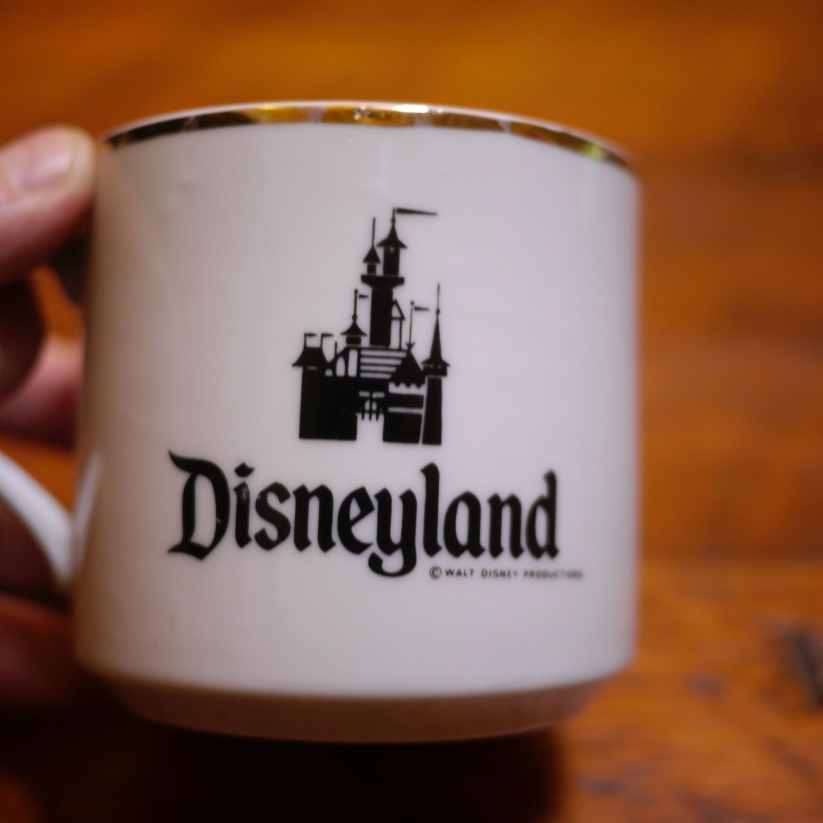 Vtg 70s DISNEYLAND Porcelain Japan Gold Rim Magic Castle Tea Cup Coffee ... - $59.39