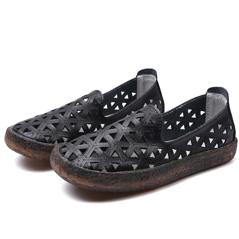 Primary image for Summer Women Casual Shoes Leather Soft Loafers Female Ballet Flats Sneakers Cut 