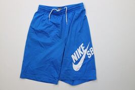 Nike SB Skateboarding Boys XL Spell Out Big Swoosh Knit Shorts Blue Poly... - $41.34 CAD