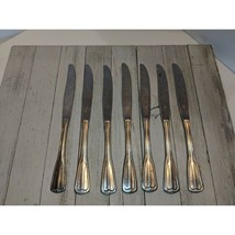 7 Stainless Steel Knives Marked &quot;O inside Diamond&quot; Korea Scalloped - $9.97