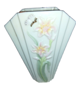 LENOX Butterfly Garden Mini White Ceramic Lily Flower Flask-Like Decorative Vase - £11.29 GBP