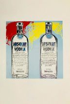 1999 Andy Warhol print Pop Art Absolut Vodka Double 2 - £126.02 GBP