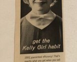 1960 Kelly Girl Vintage Print Ad Advertisement pa14 - £8.75 GBP