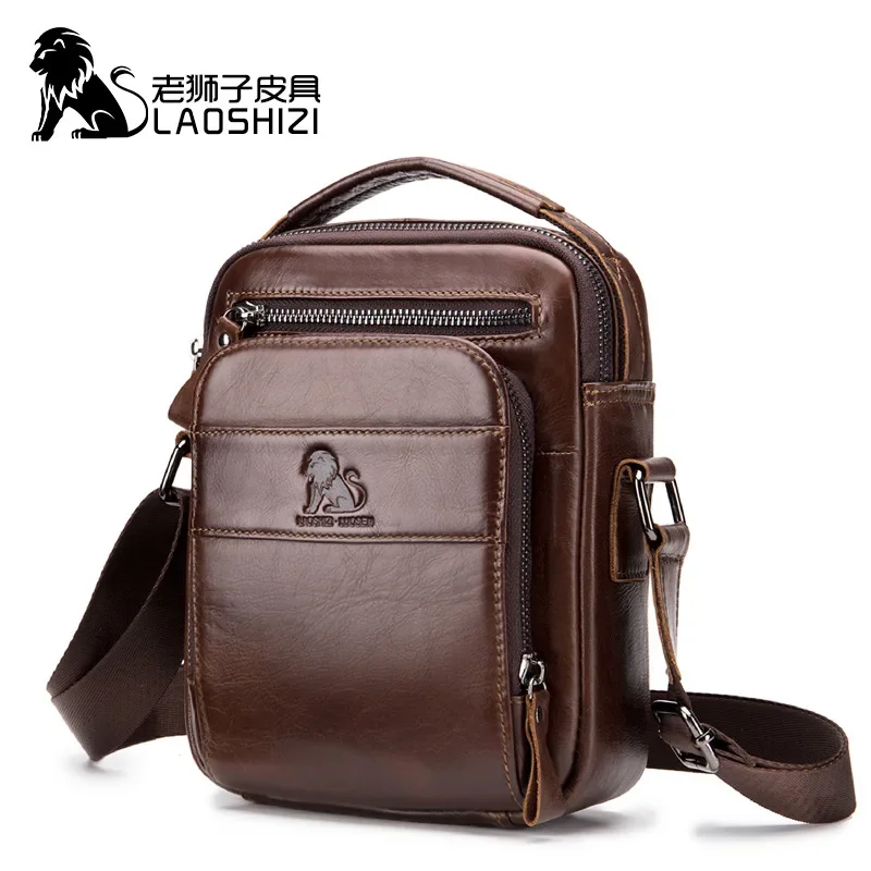 Genuine Leather Men Messenger Bag Hot Sale Male Small Man Fashion Crossb... - $49.80