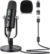 Mercase Usb Condenser Microphone For Computer, Mac, Smartphone, Ps4, And Tiktok. - £40.88 GBP