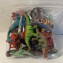 Plastic and Hard Rubber Dinosaurs Toys Diorama - $10.63