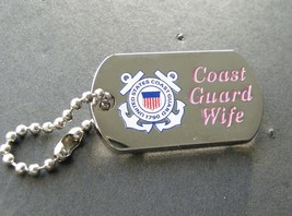 Uscg Us Coast Guard Wife Dog Tag Lapel Hat Pin Badge 1.1 Inches - £4.50 GBP