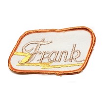Vintage Name Frank Brow Yellow Patch Embroidered Sew-on Work Shirt Unifo... - £2.71 GBP
