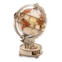 147 pcs Luminous Globe with LED Light DIY Wooden Model Building Block Kits - £70.88 GBP