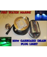 100W 8000 LUMEN GREEN GARBOARD LED BOAT DRAIN PLUG LIGHT UNDERWATER 3/4 NPT - £123.05 GBP