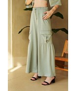 Davi &amp; Dani Drawstring Ruched Detail Wide Leg Pants - $921.51 MXN