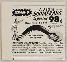 1960 Print Ad Wham-O Aussie Boomerang San Gabriel,California - £5.65 GBP