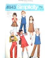 Sewing Pattern Vintage Simplicity 8943 Girl&#39;s Jumper or Tunic, Skirt (1970) - £3.05 GBP