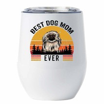 Pekingese Dogs Tumbler 12oz Gift Best Dog Mom Ever White Tumblers Stainless - £18.11 GBP