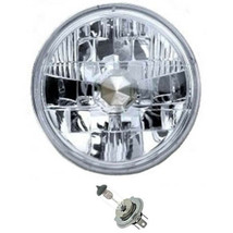7&quot; 6V Motorcycle Halogen Headlight Headlamp Crystal Clear H4 Bulb 35/35W 6 Volt - £31.56 GBP