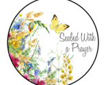 SEALED WITH A PRAYER WILDFLOWERS ENVELOPE SEALS STICKERS LABELS TAGS 1.5... - $1.95