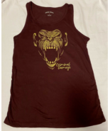 Criminal Damage Burgundy Semi Sheer 100% Cotton Sreaming  Ape tank top S... - $243.33 MXN