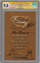 SIGNED X8! CGC SS 9.8 Death of Superman 30th Anniversary Polybag Jurgens Ordway - £237.40 GBP