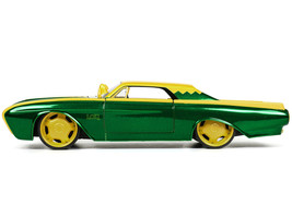 1963 Ford Thunderbird Green Yellow Metallic w Hood Graphics Loki Diecast Figure - $49.93