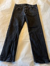 Levis Jeans Mens 34x32 Black 569 Straight Leg Medium Wash Y2K EUC Levi’s... - £19.46 GBP